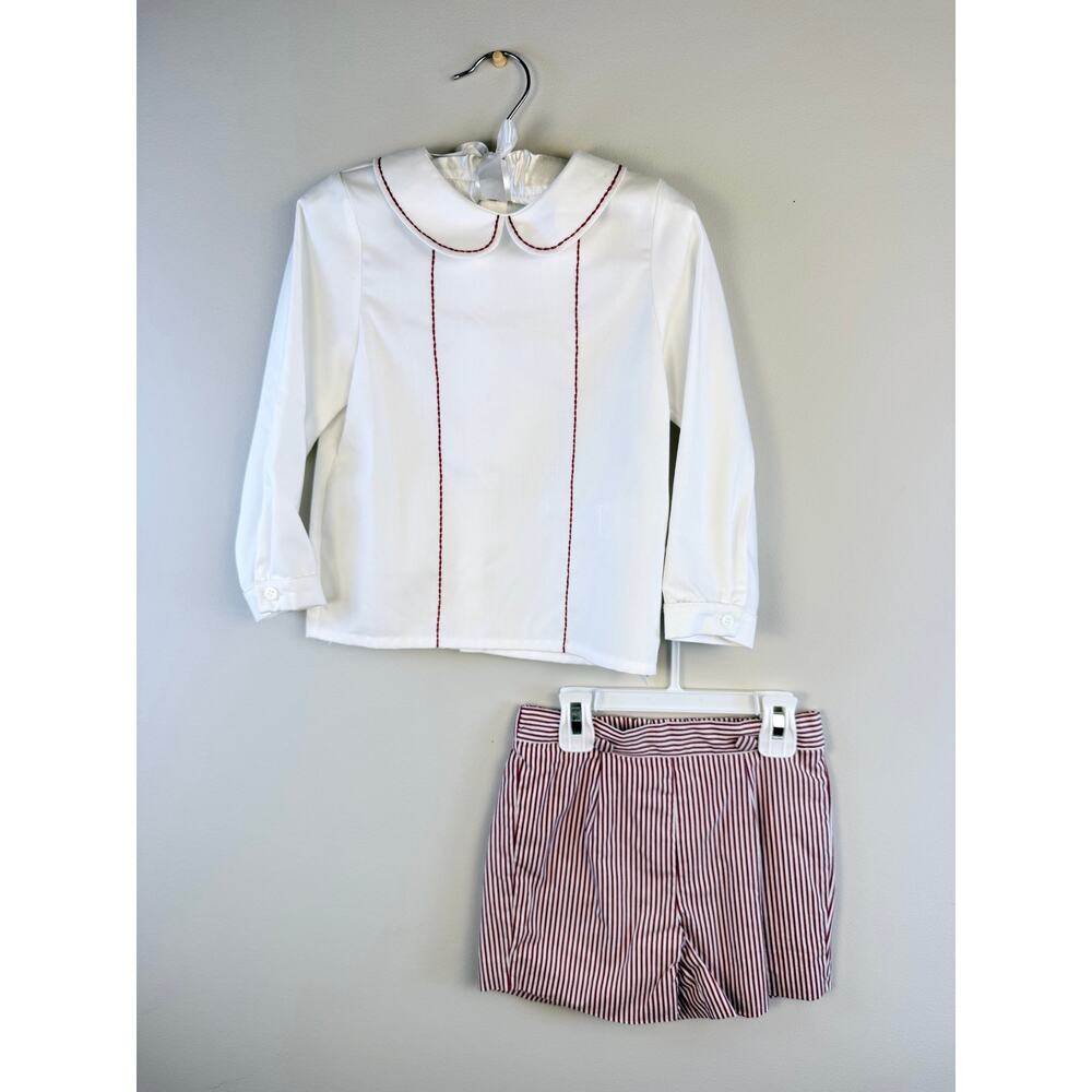 The Broke Brooke Edgehill Collection Boys 4T Holiday Outfit Set RedWhite NWT $62 - Picture 2 of 11
